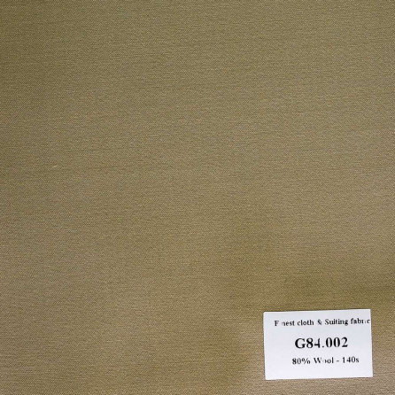 [Hết hàng] G84.002 Kevinlli V7 - Vải Suit 80% Wool - Vàng Trơn